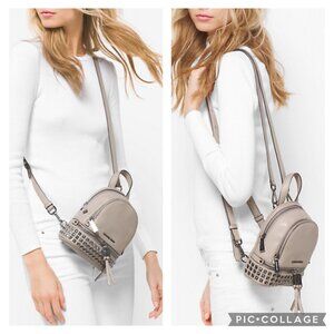 MICHAEL MICHAEL KORS Rhea Extra-Small Studded Leather Backpack